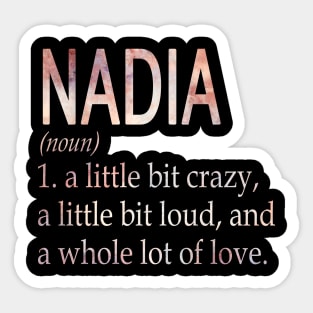 Nadia Girl Name Definition Sticker